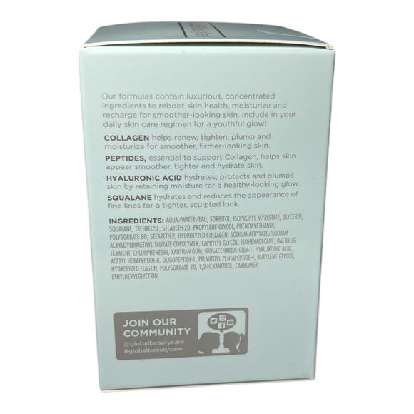 Global Beauty Care Smooth & Lift Collagen Skin Cream w/ Hyaluronic Acid NEW 1.7 - Picture 2 of 4